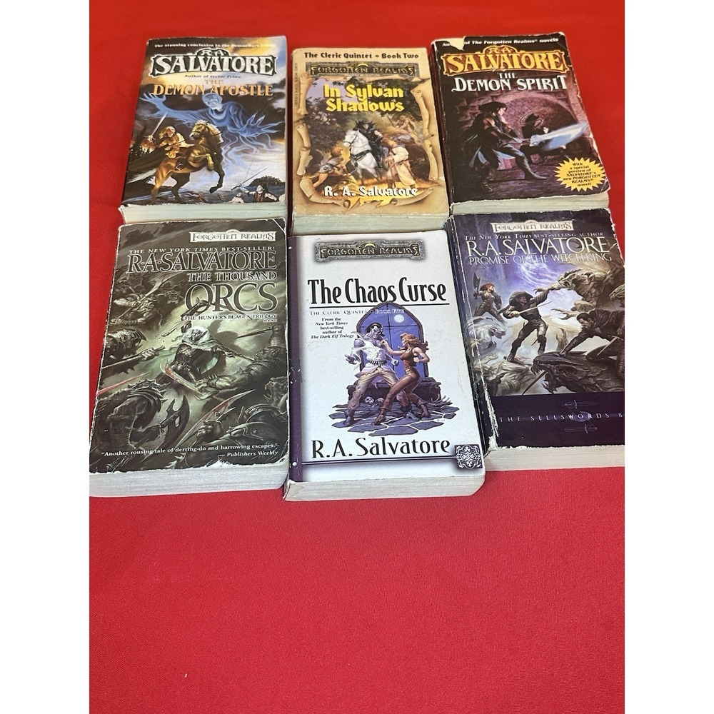 R.A. Salvatore Paperback Lot of 6 Fantasy Books